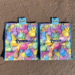 2 Brand new Easter Peeps reusable bags