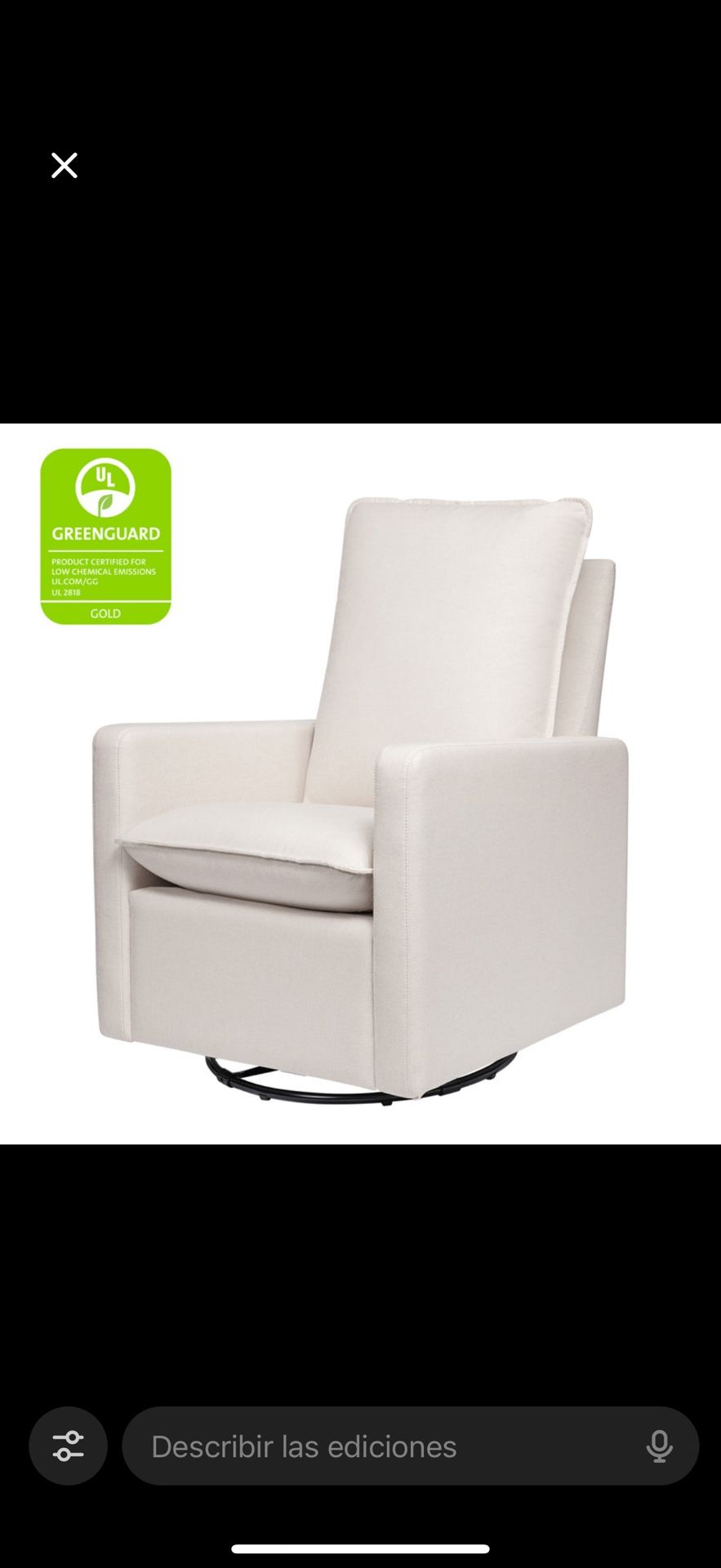 Babyletto Cali Swivel Glider Chair – Brand New
