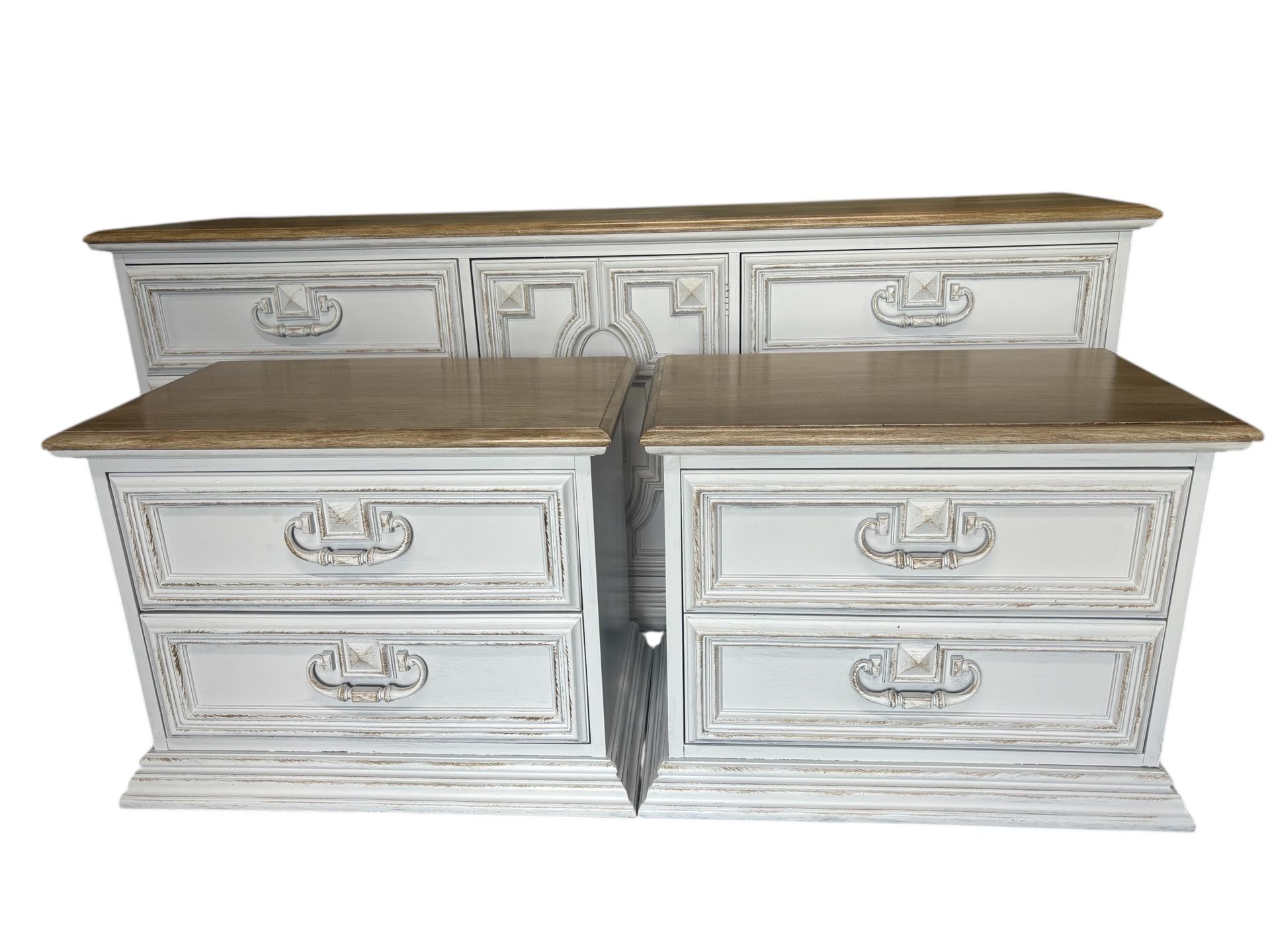 Bedroom Set With Dresser/Set Of Night Stands Can Be Used As Buffet Or Tv Console