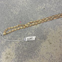 Tricolor Gucci Link Necklace 