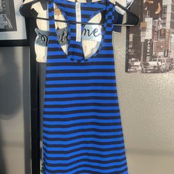 Lululemon Cool Racerback Baroque Blue/Black Apex Stripe size 12.