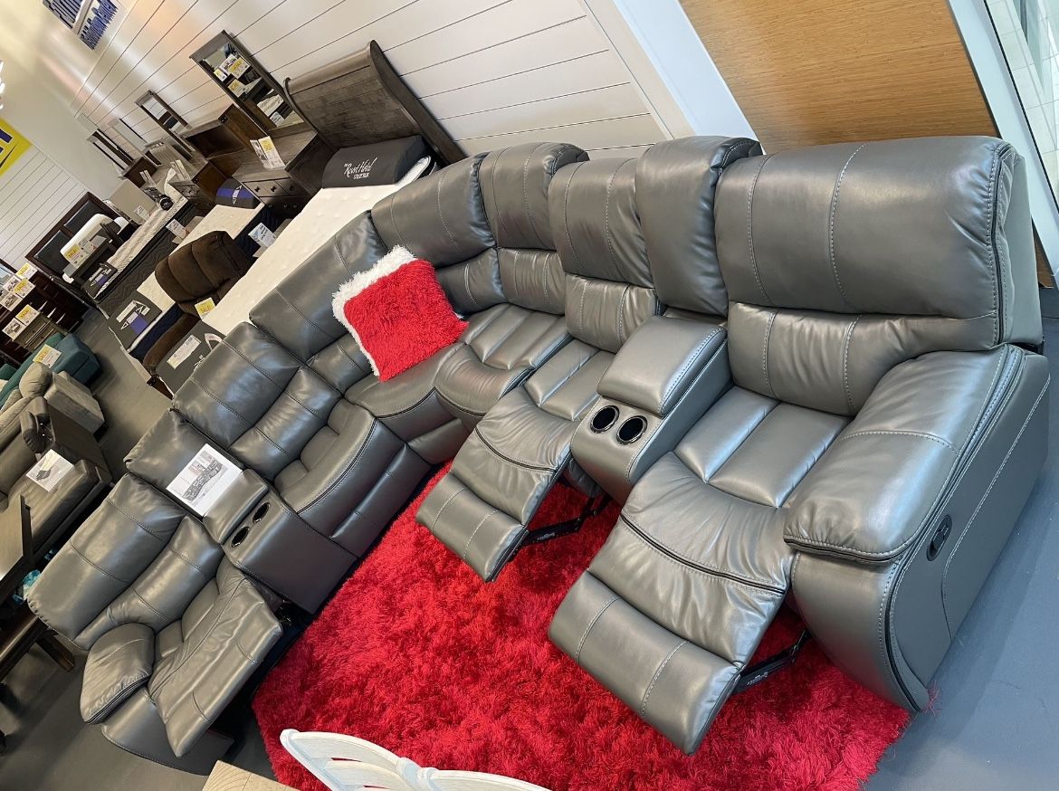 NEW COMFY GRAY MADRID RECLINING SECTIONAL SOFA SET ON SALE NOW ONLY $1499! SAME DAY DELIVERY 🚚 NO CREDIT NEEDED FINANCE AVAILABLE ☎️💰🤩