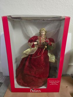Dillard's Trimmings Angel Tree Topper with Fiber Optic Wings