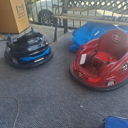 Electric toy bumper cars.