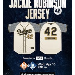 Mets vs Dodgers - Jackie Robinson Jersey Giveaway -$75 Each