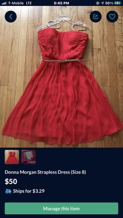 Donna Morgan Strapless Dress (Size 8)