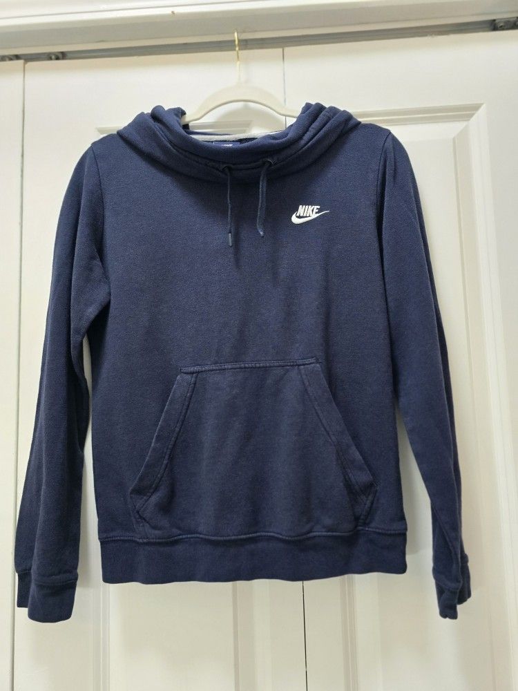 Women's Nike Blue Cowl Neck Hoodie Size S