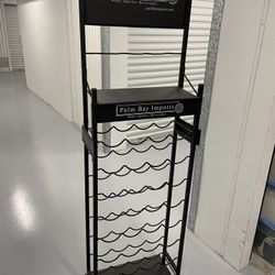 Wine Rack - Black Metal Free Standing