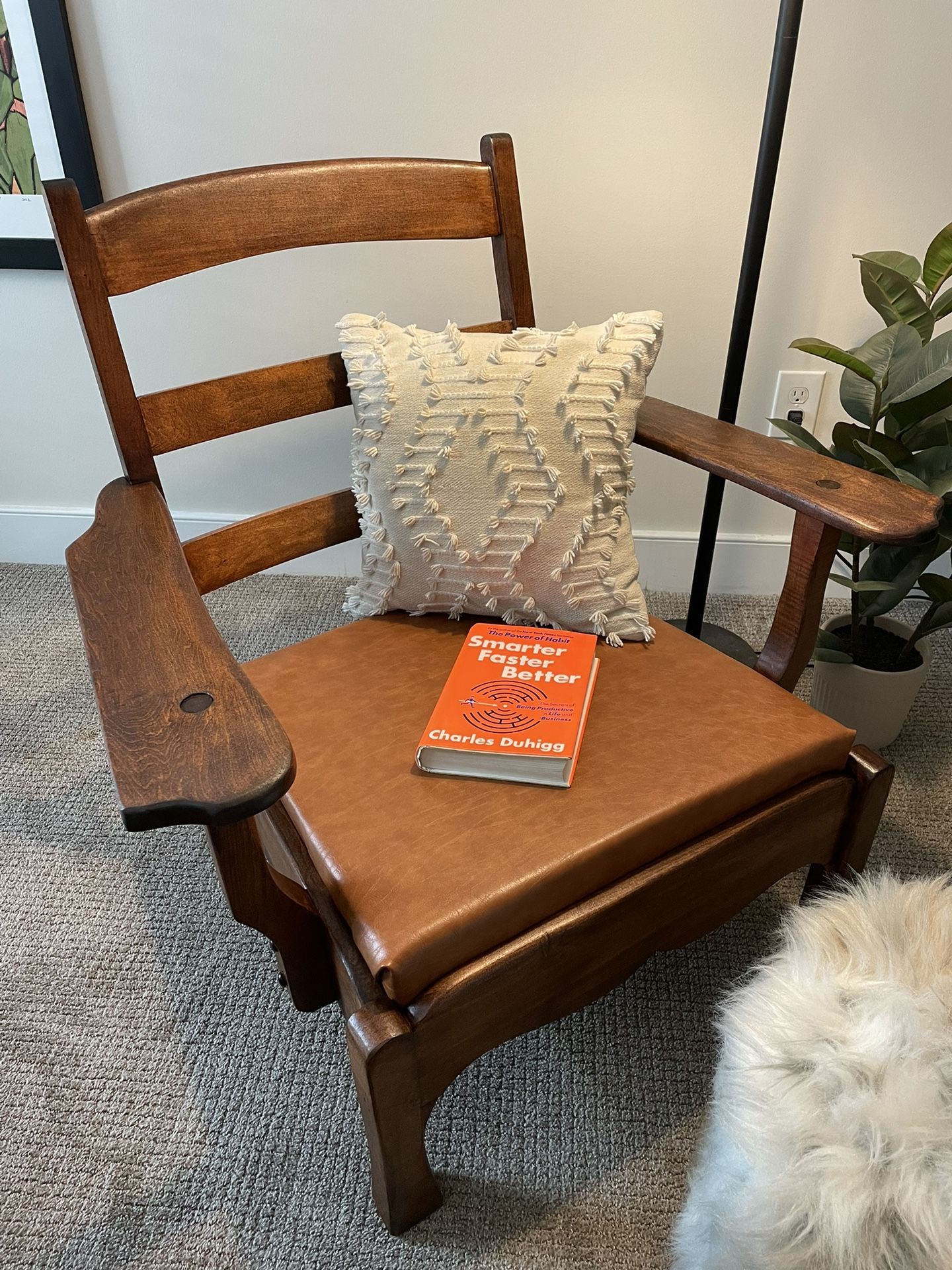 Refinished/Reupholstered Antique Cigar Chair
