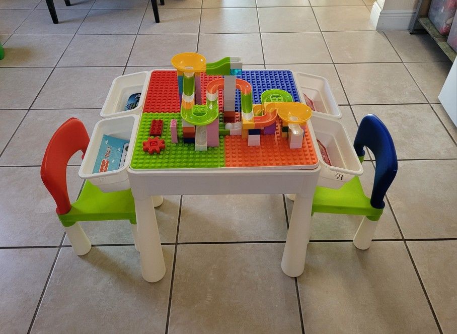 Kids Activity Tables and Chair Set, Sand/Water Tables