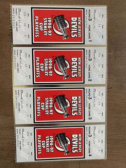 NJ Devils 1996-97 Stanley Cup Playoff Tickets