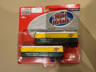 Classic Metal Works Mini Metals HO Scale Piggy-Back Trailer Set – New Sealed