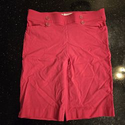 Women's Size Small 89th + Madison Fuchsia Hot Pink Bermuda Shorts with Pockets