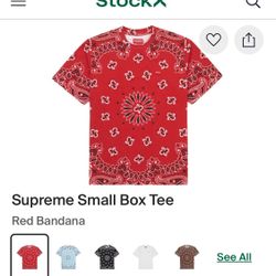 Supreme Red Bandana SS Lg T 