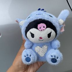 Kuromi Stitch Plush Keychain