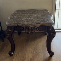 Traditional Old Table Marble Top