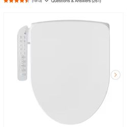 BIO BIDET HD-7000 Electric Bidet Seat for Elongated Toilets in White with Fusion Heating Technology