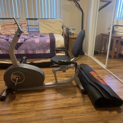 Sunny Magnetic Recumbent Exercise Bike SF-RB4905 With Mat