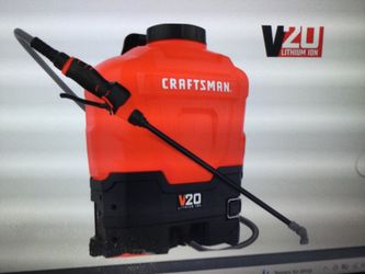 CRAFTSMAN 4 GALLON. 20 VOLT BATTERY BACKPACK WITH ADJUSTABLE SPRAY PATTERN
