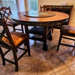 60" Round table w/lazy susan set w/4 chairs counter height, ProForm 520 E Adjustable Inline Elliptical