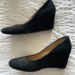 Merona Women’s Black Wedge Heels Shoes Size 9.5