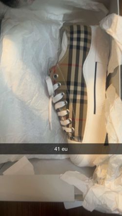 Burberry Check Low-Top Sneakers 8 men  EU 41