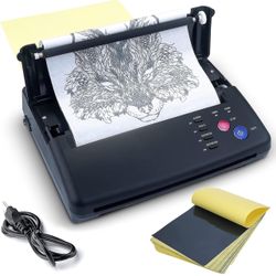 Tattoo Transfer Stencil Machine Copier Printer Thermal Tattoo Kit Copier Printer With 20pcs Free Tattoo Stencil Transfer Paper, Black