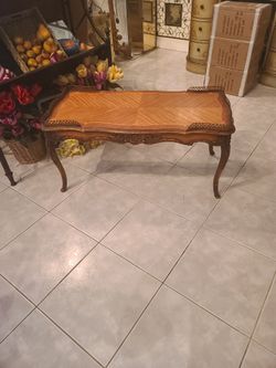 French Inlayed Veneer Coffee Table