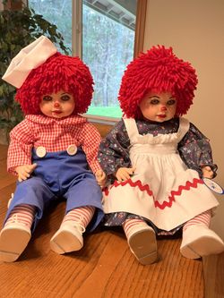 Raggedy Ann And Andy Porcelain Dolls
