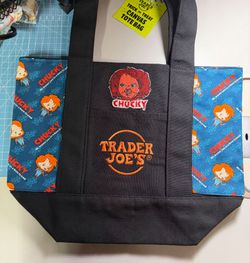Trader Joe's Chucky Halloween Canvas Tote Bag