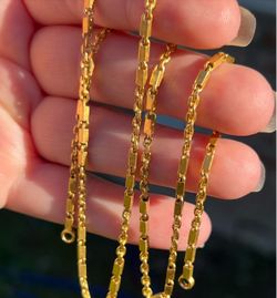 Pure 24k gold, solid .999 chain necklace ! 20 grams and 21” in length