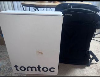 Tomtoc Black Backpack with Box brand new