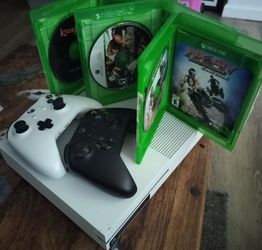 Title: Xbox One S 1TB Console Bundle - White & Black Controllers (No Cords)