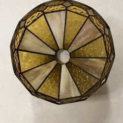 Antique Victorian Glass Lamp Shade Arts & Crafts Deco