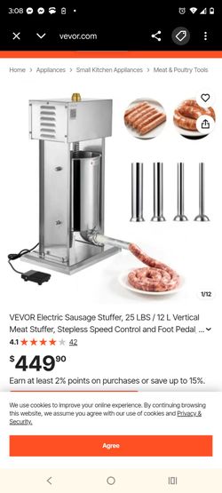 Commercial sausage stuffer