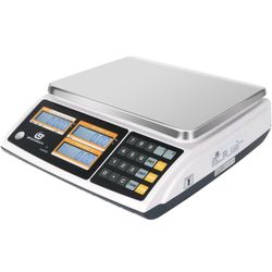 Price Computing Scale NTEP Certified for Legal Trade Rechargeable, Commercial Grade with Dual LCD Display, 60lb Stainless Steel Platform for Meat Shop