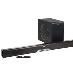 Klipsch - Reference Series 2.1-Channel Soundbar System with 8" Wireless Subwoofer and Digital Amplifier - Black #190