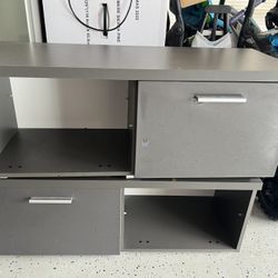 2 Gray Media Stands 