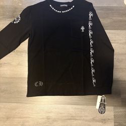 chrome hearts black long sleeve, pocket T, Brand New.