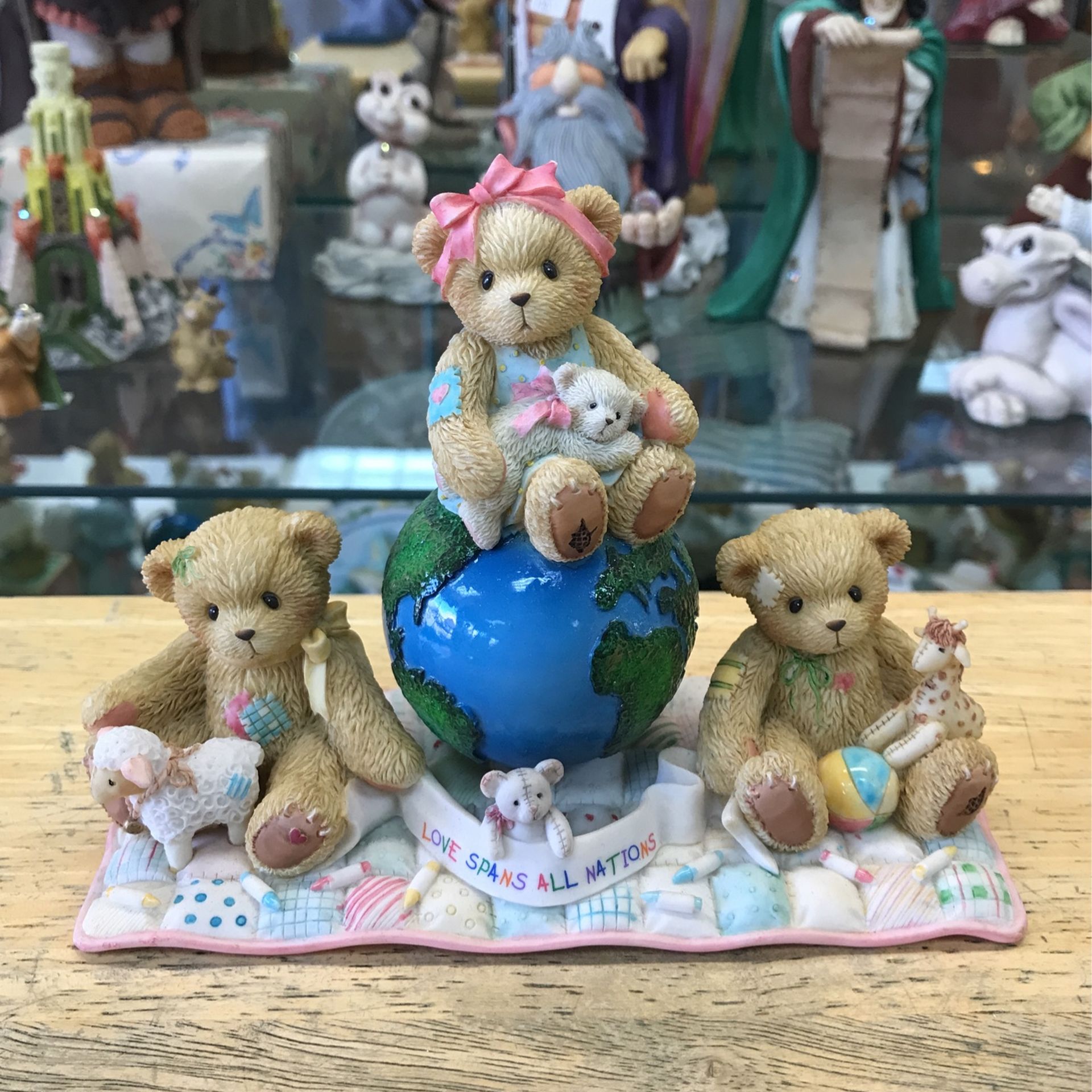 Cherished Teddies 50% Off Love Spans All Nations Bear Figurine Gift