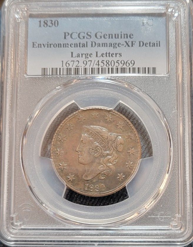 1830 Large Letters Large Cent
