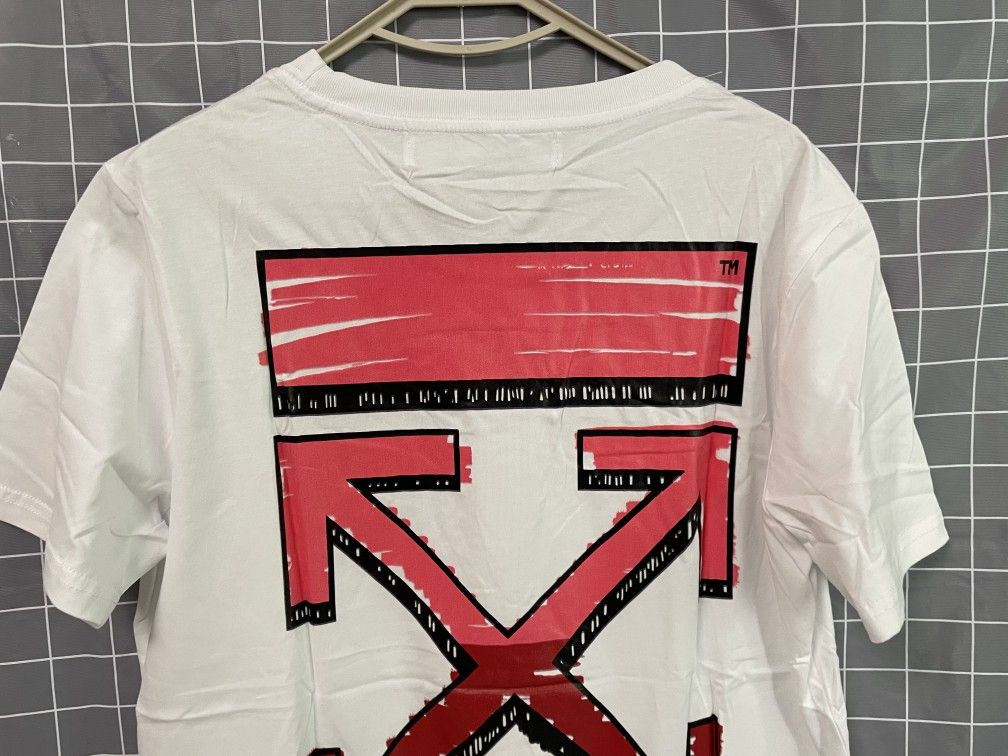 OFF White Marker Tee White/Red