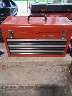 Craftsman Red Metal Portable Tool Box
