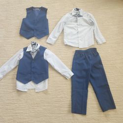 Van Heusen 4 Piece Set (Pants, Suite, Vest, Bowtie) [Size 5 & 6]