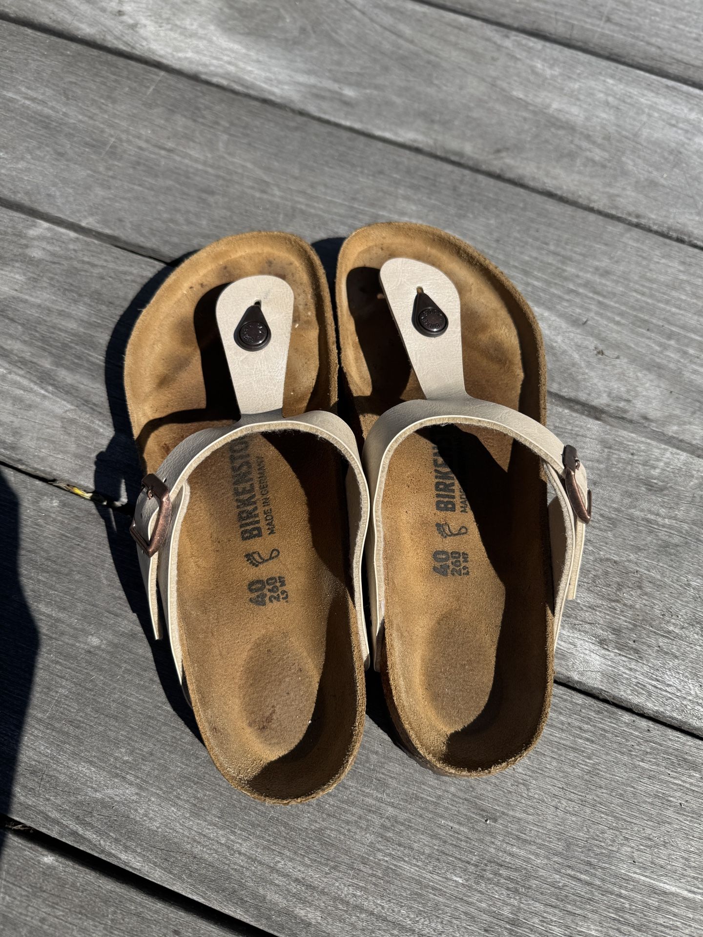 Birkenstocks Pearl White