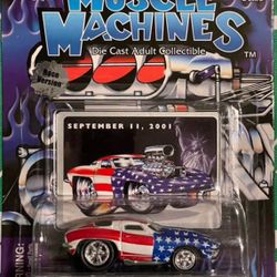 2001 Muscle Machines 9/11 Patriotic '63 Corvette Race Version w/o Blower -1:64-