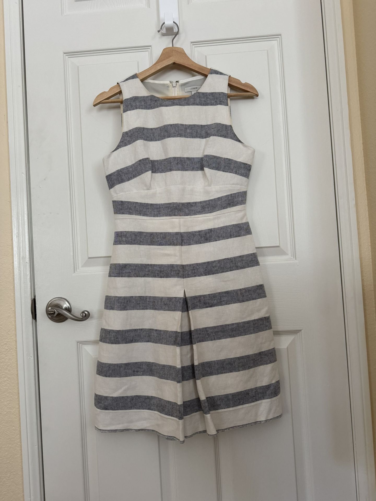 J. Crew Dress Pleated Sheath Midi Dress-Size 4p