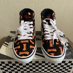 Vans Off The Wall Thrasher Skate Sk8 High Top Size 5.5 Youth