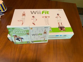 Wii Fit Balance Board + Wii Fit Game + My Fitness Coach Game