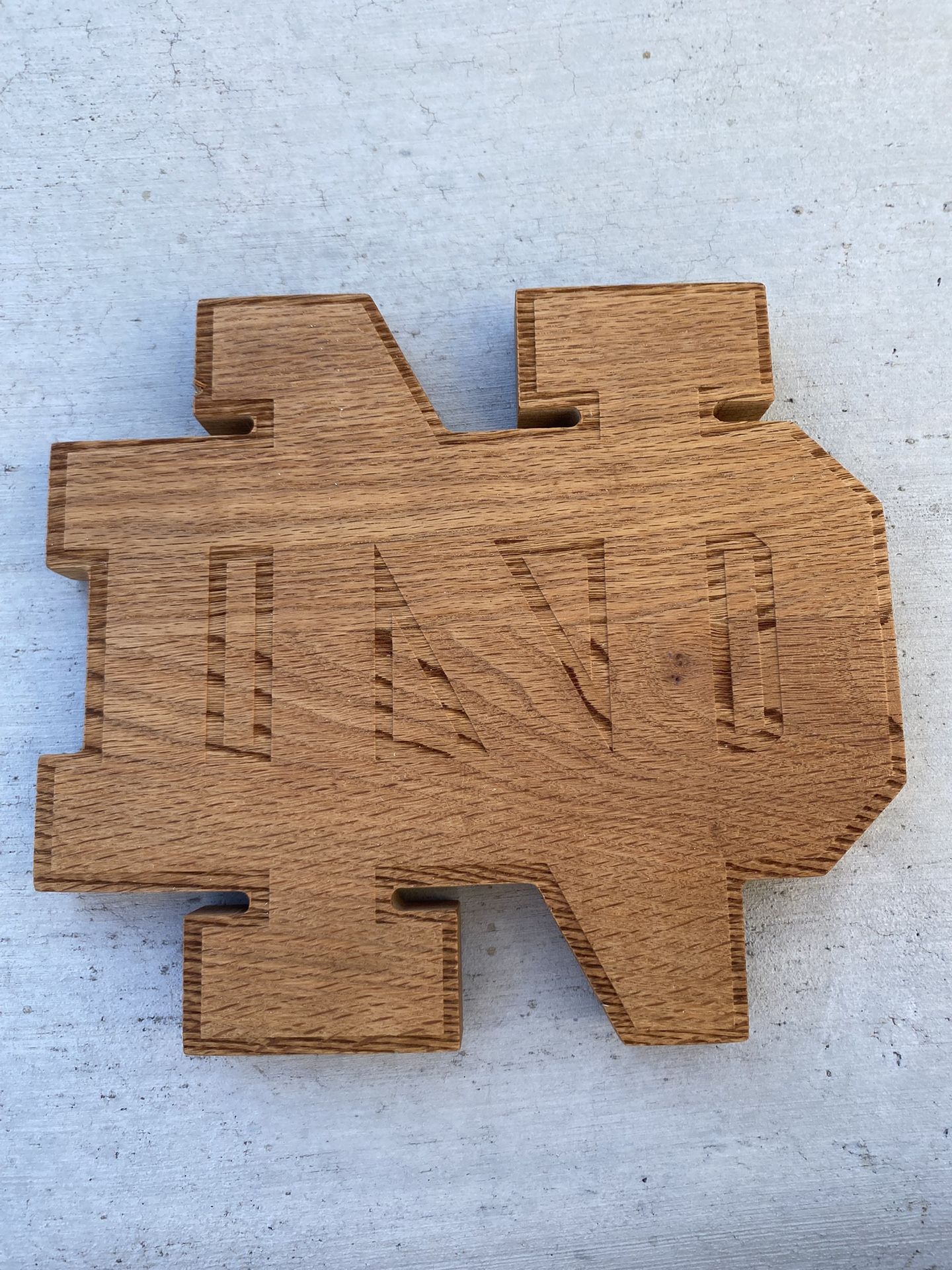 Hand Carved Notre Dame Wood Accent